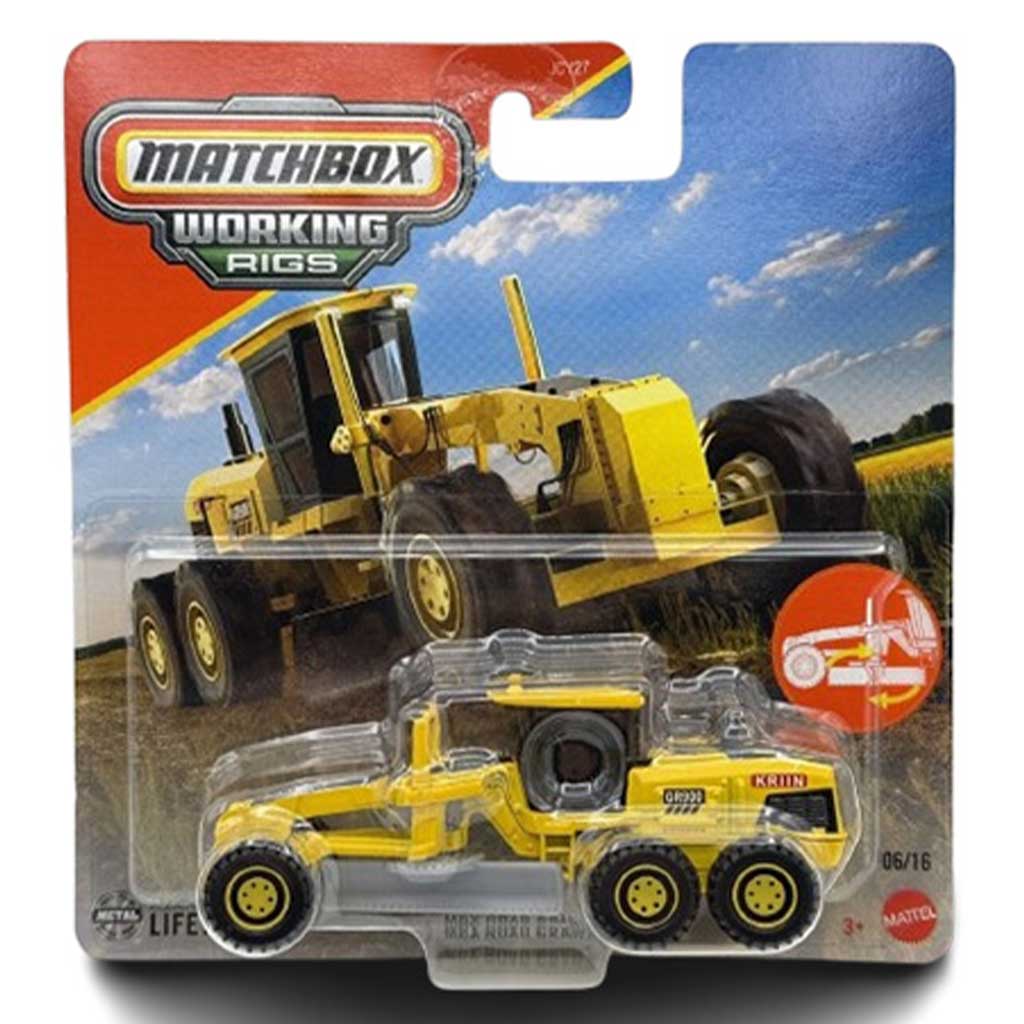 Matchbox: Работни машини MBX Роуд Грейдер 1/64 - Mattel изображение 1