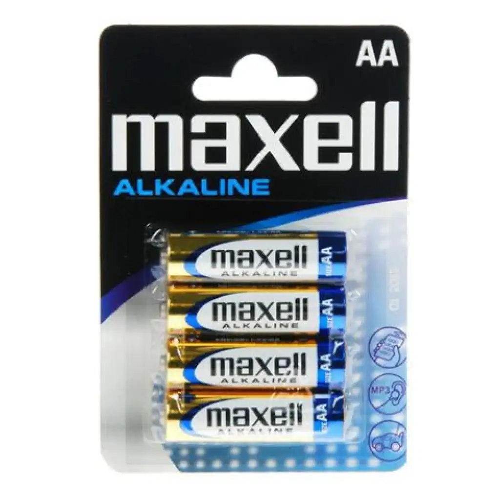 Maxell: Алкална батерия 1.5V AA LR6 4бр в блистерна опаковка изображение 1