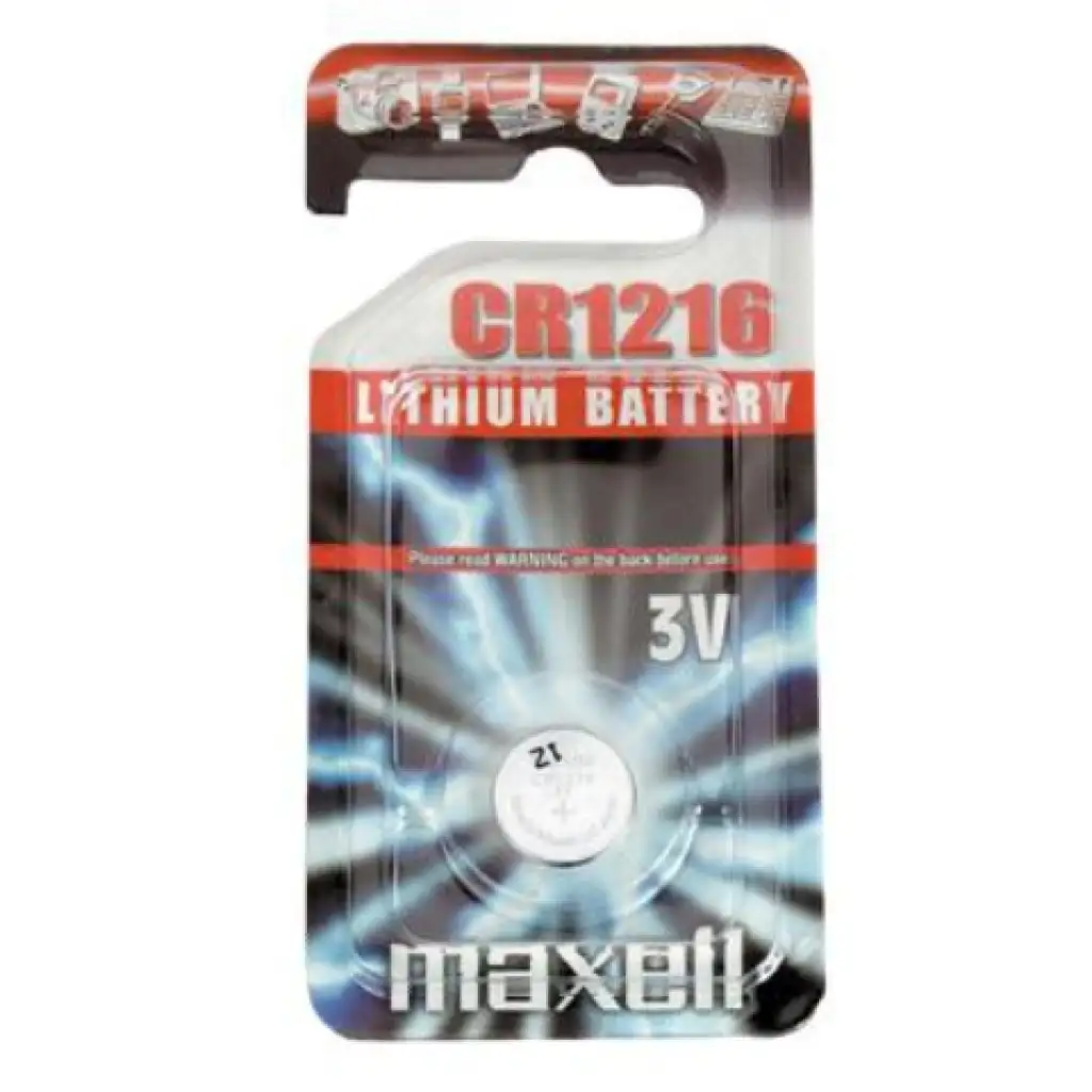 Maxell: Алкална литиева батерия CR1216 1бр. в блистерна опаковка изображение 1