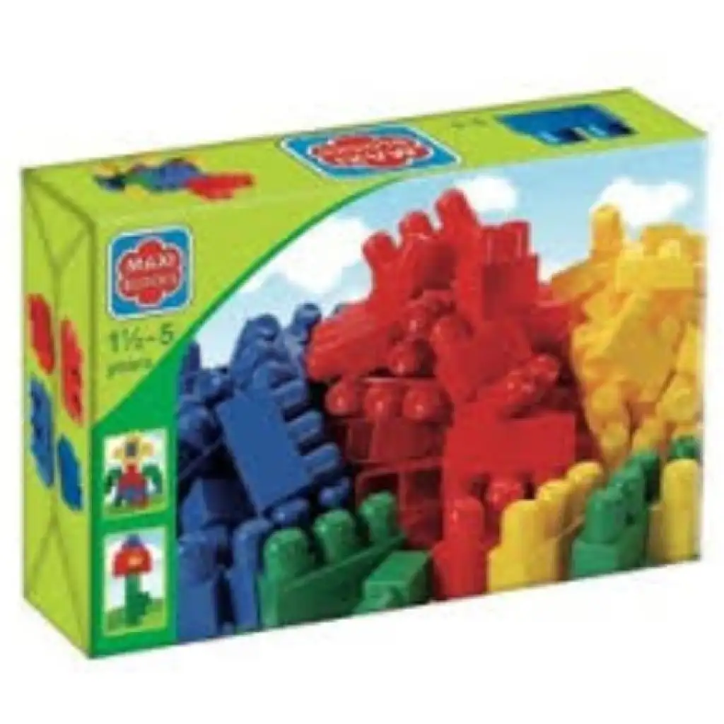 Maxi Blocks малка кутия с строителни блокчета 32 бр. - D-Toys изображение 1