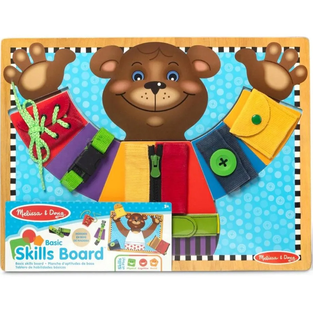 Мечешки основни умения дървена дъска за развитие на умения - Melissa & Doug изображение 1