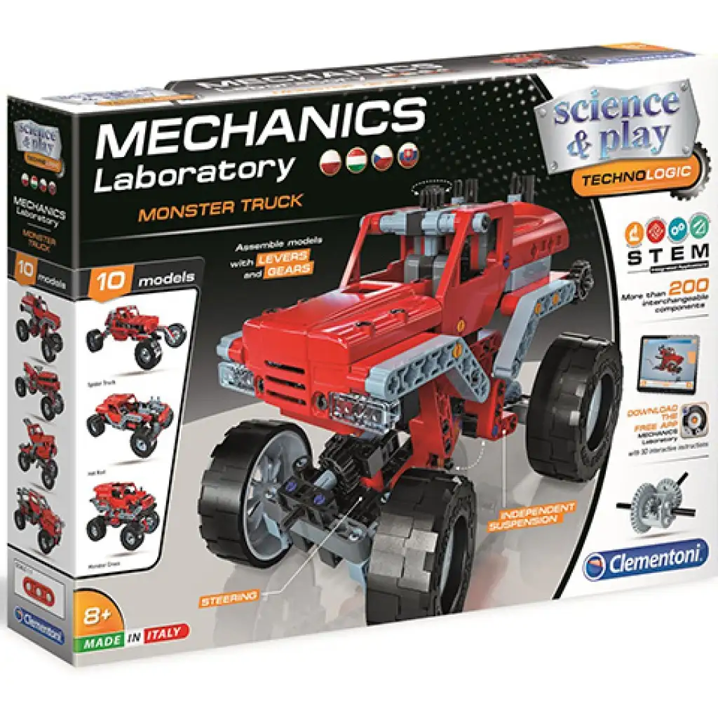 Механична лаборатория Monster Truck 10 в 1 строителна играчка - Clementoni изображение 1