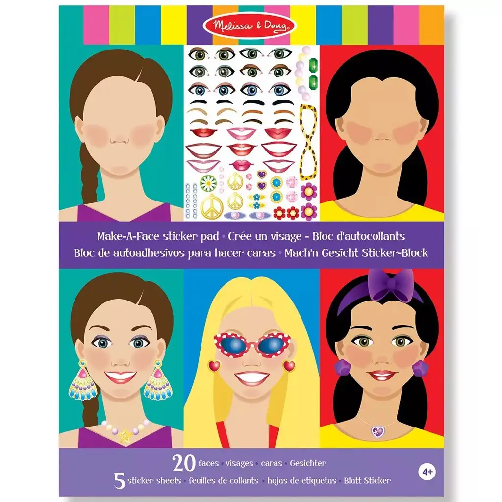Melissa & Doug: Направи лице стикерна креативна комплектация изображение 1