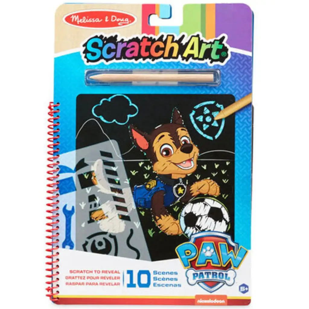 Melissa & Doug: Патрул на лапите Чейс картина за драскане креативна игра изображение 1