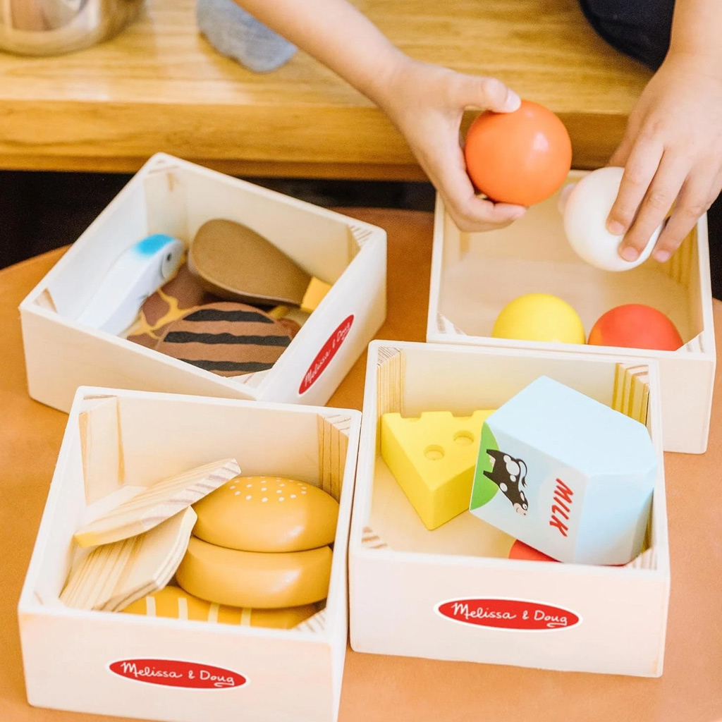 Melissa&Doug: Хранителни продукти в дървени кутии - Spin Master изображение 4