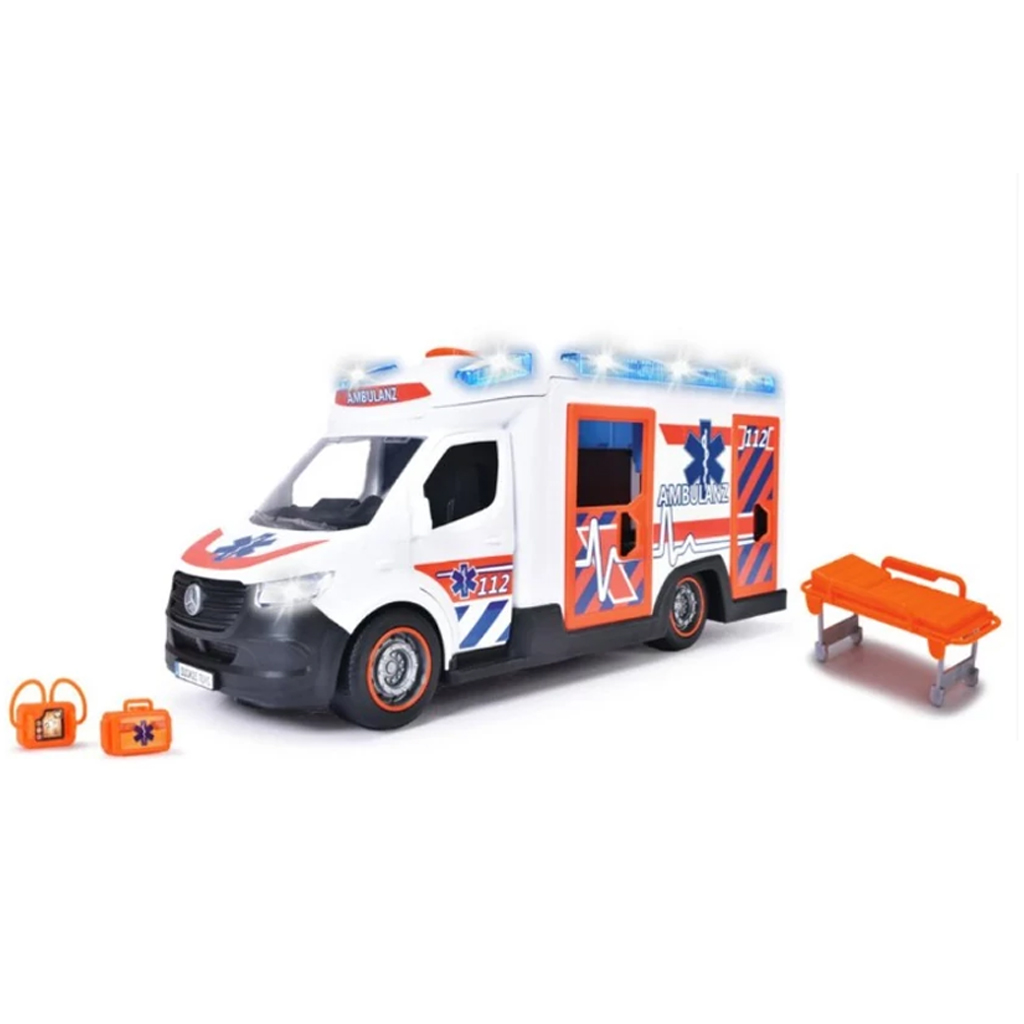 Mercedes-Benz Sprinter Ambulance количка с светлина и звук 35см - Dickie Toys изображение 2