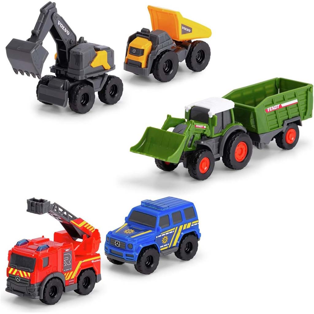 Micro City 5-частен комплект от отварящи се колички - Dickie Toys изображение 3
