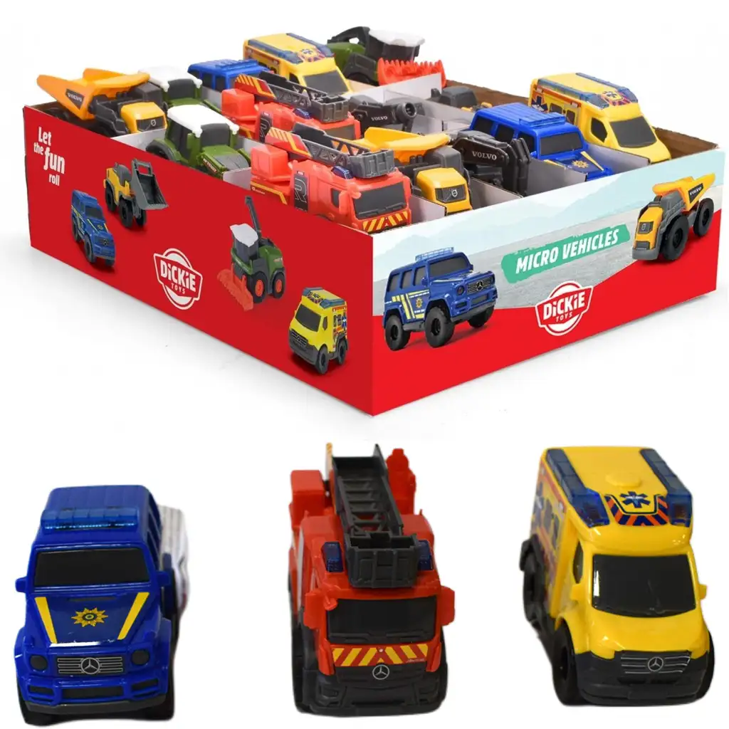 Микро превозни средства в различни варианти 1 бр. - Dickie Toys изображение 1