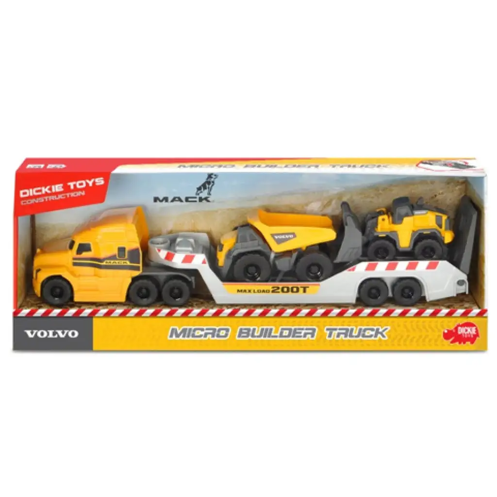 Микро строителен камион Mack Volvo 32 см - Dickie Toys изображение 1