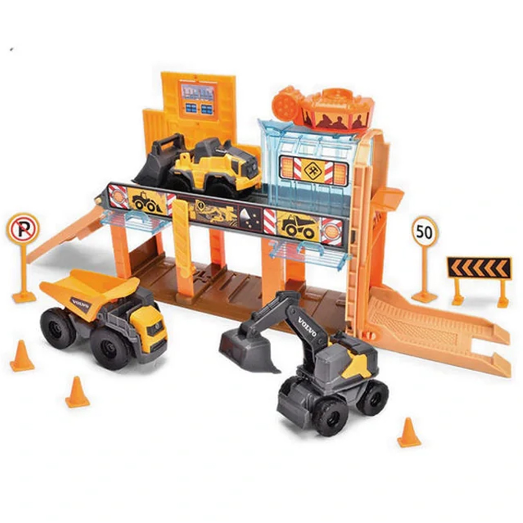 Микро строителна станция с 3 машини - Dickie Toys изображение 2