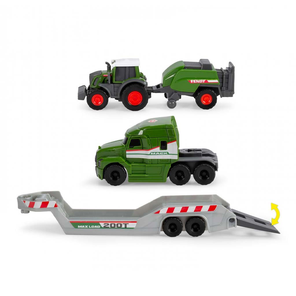 Микро транспортен камион с трактор Fendt и балировачка - Dickie Toys изображение 3