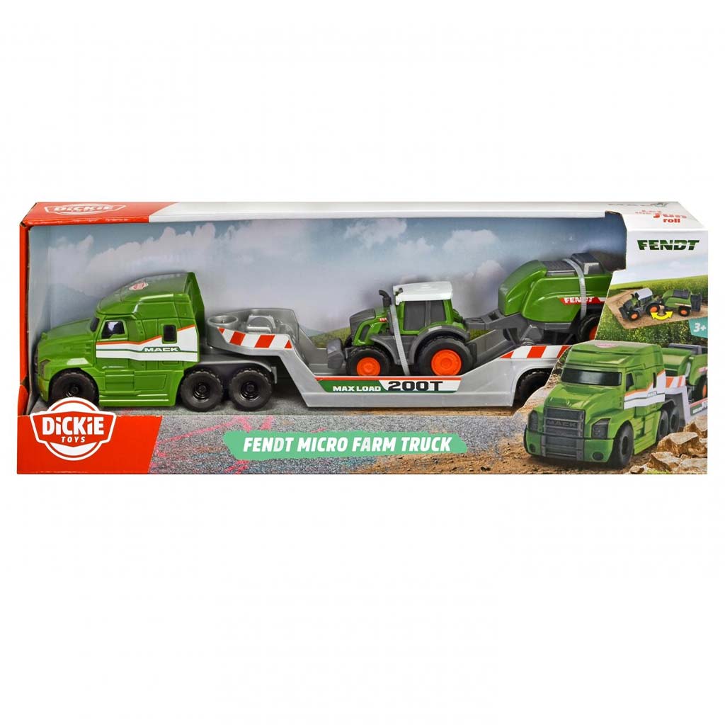 Микро транспортен камион с трактор Fendt и балировачка - Dickie Toys изображение 1