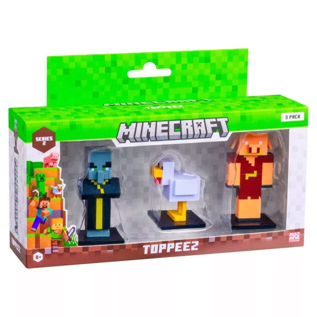 Minecraft 3D Toppeez 2. серия 3 бр. фигурки комплект изображение 2