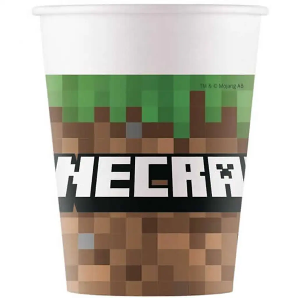 Minecraft 8 броя хартиени чаши комплект 200ml изображение 1