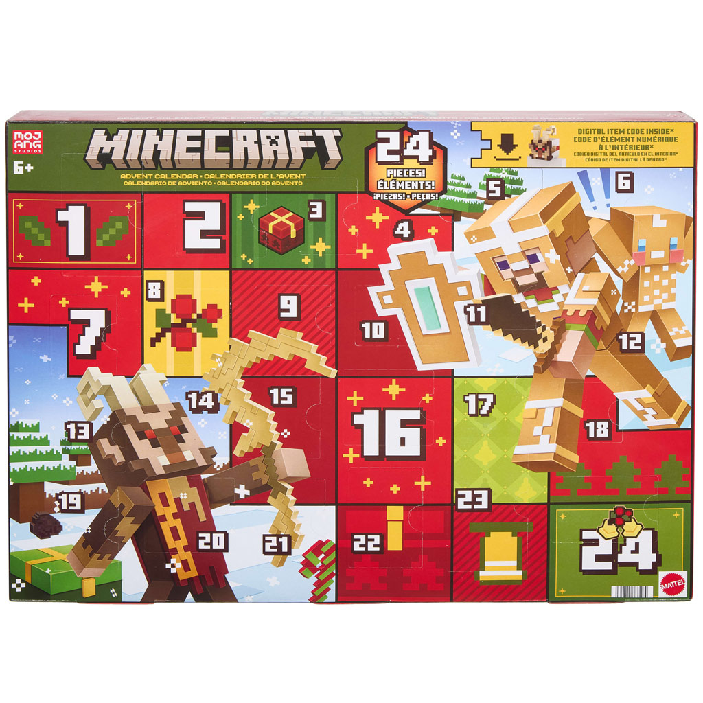Minecraft адвентен календар с 24 изненади – Mattel изображение 1