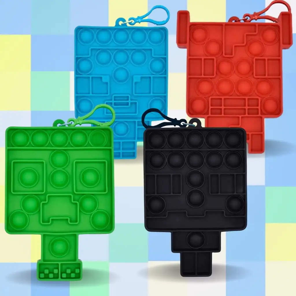 Minecraft Bubblers Mini Pop-it изненада ключодържател 1бр изображение 2