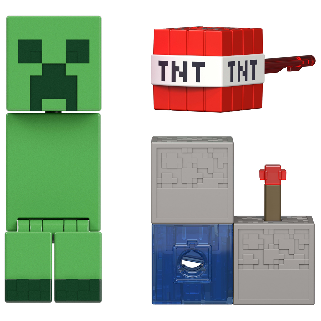 Minecraft: Creeper фигура с TNT изстрелващо устройство - Mattel изображение 2