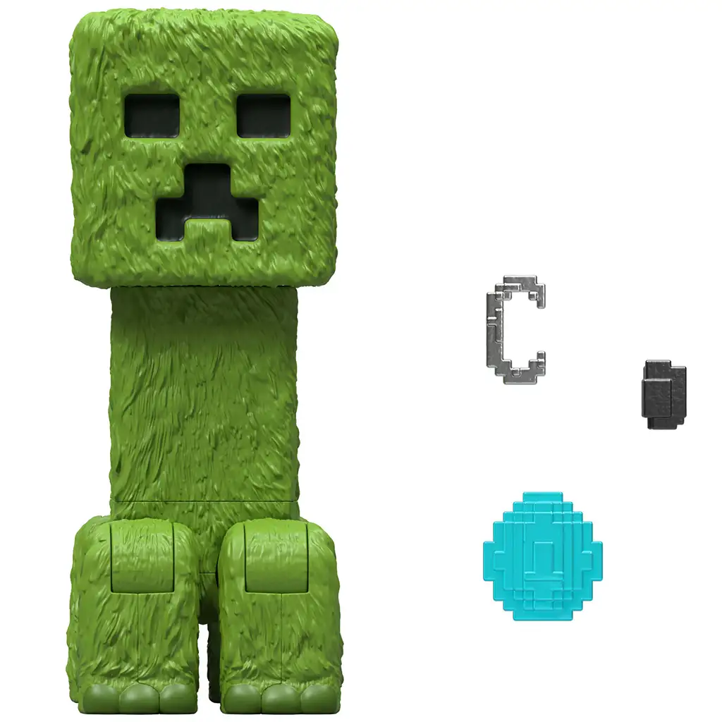 Minecraft: Филм за Minecraft - Фигура на Creeper с аксесоари - Mattel изображение 3