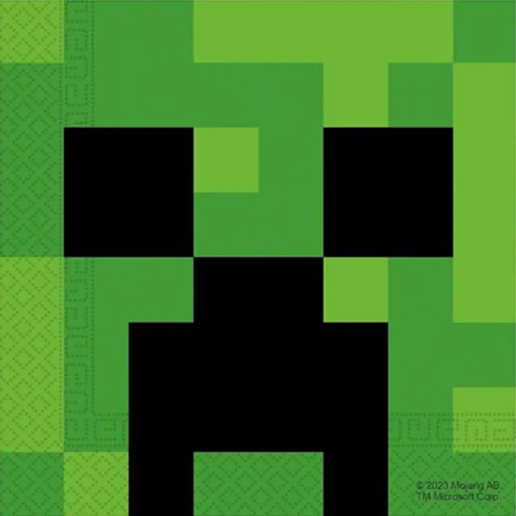 Minecraft хартиени салфетки комплект – 2-слойни, 33x33 см, 20бр изображение 1
