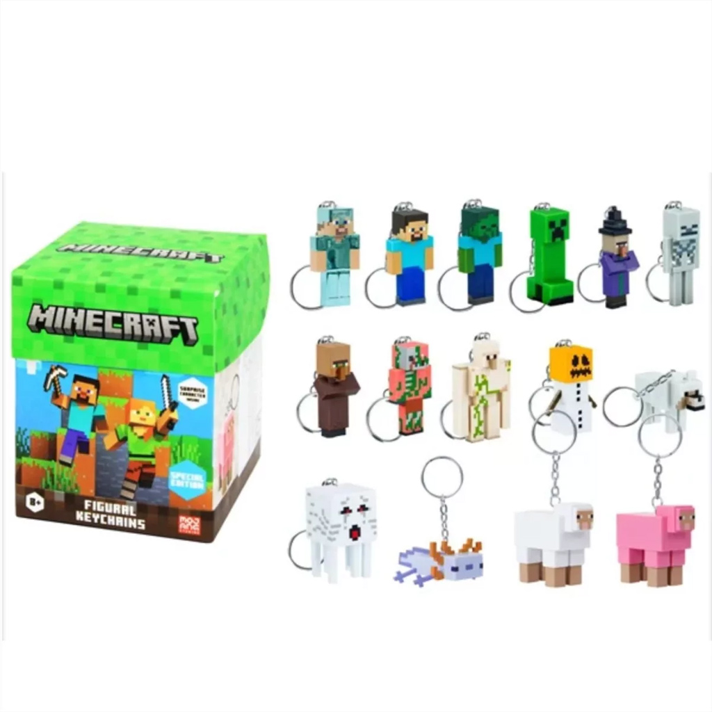 Minecraft изненада фигура ключодържател, 13 см, 2. серия - 1бр изображение 2