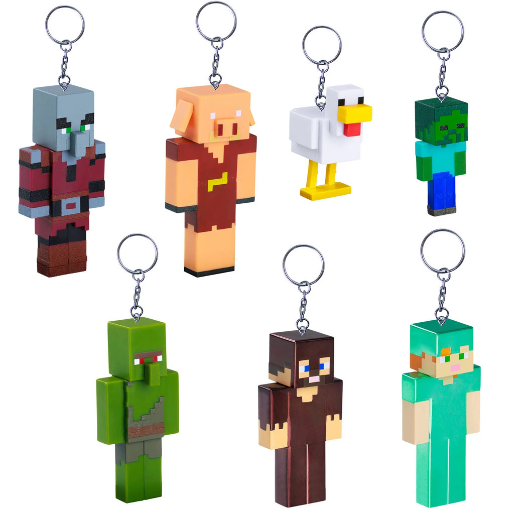 Minecraft изненада ключодържател фигура в различни варианти - 1бр изображение 4