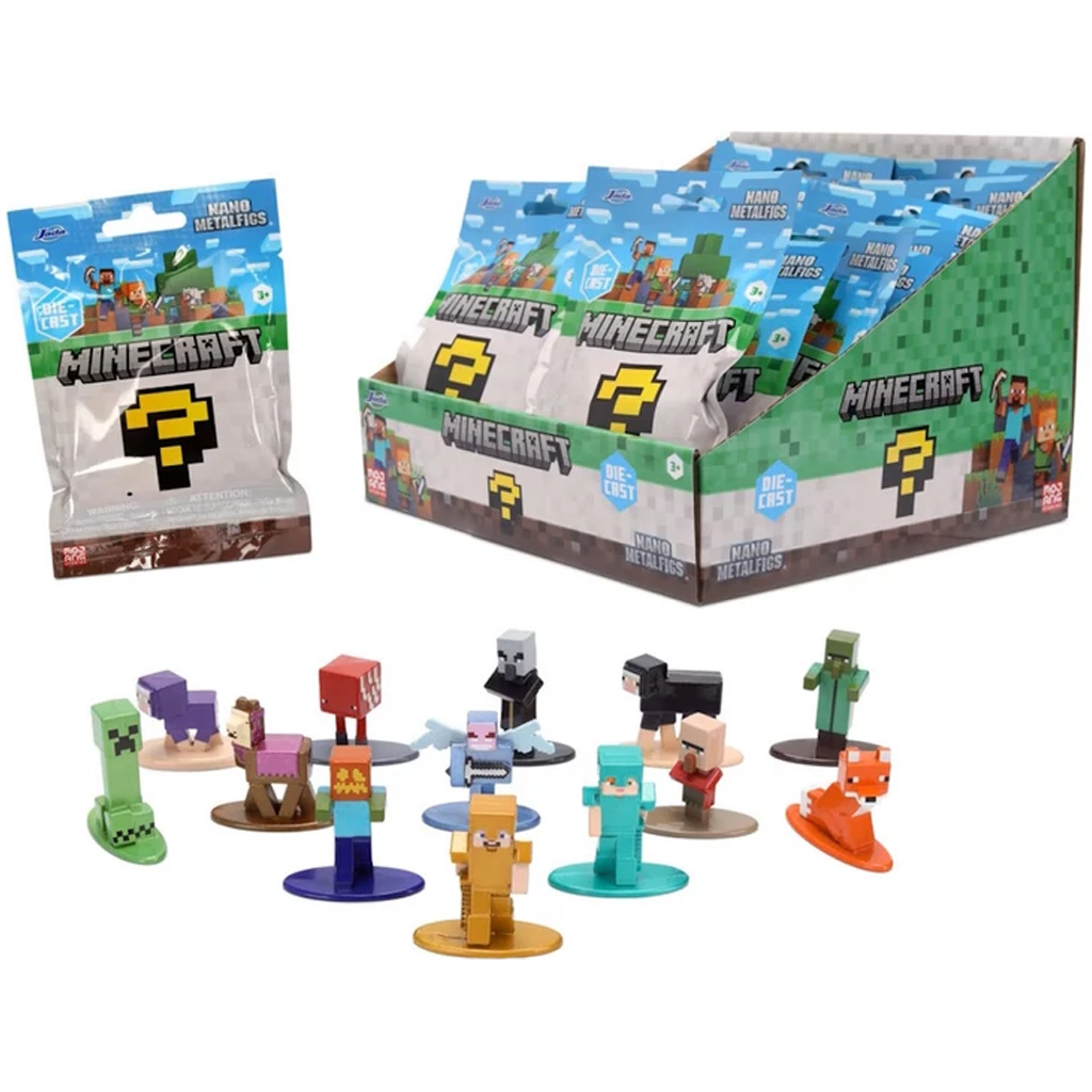 Minecraft: Nano Metalfigs метална изненада фигура, различни, 1 бр. - Jada Toys изображение 1