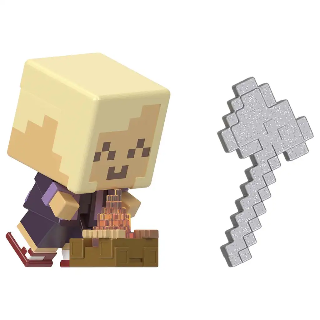 Minecraft: Разкритие Златисто руса Корабна минифигура в жълт мечообразен контейнер - Mattel изображение 3