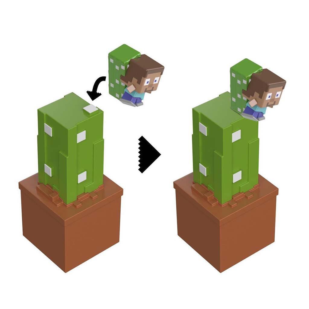 Minecraft Reveal минифигура в контейнер - Кактус - Mattel изображение 4