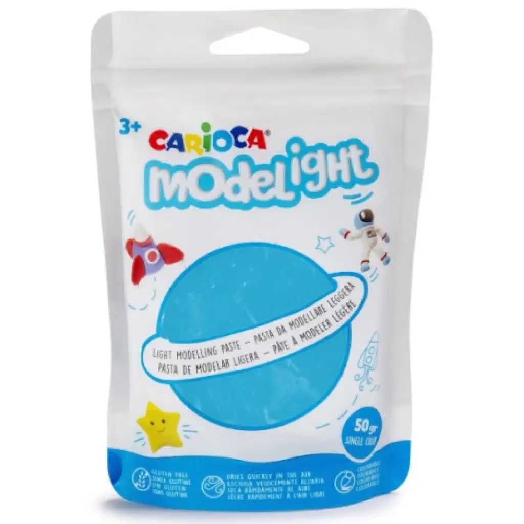Modelight 50g-светлосиня глина - Carioca изображение 1