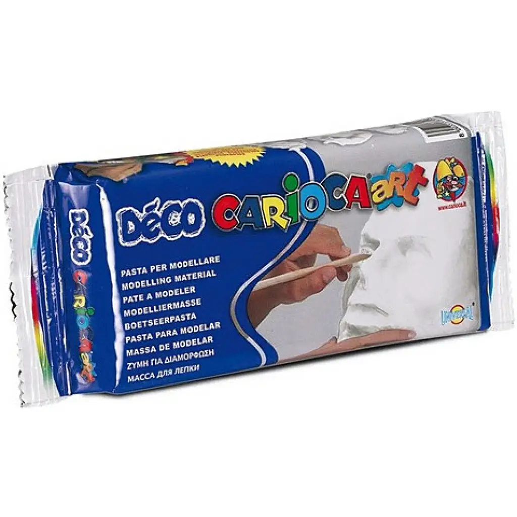 Моделираща глина бял цвят 500г - Carioca изображение 1
