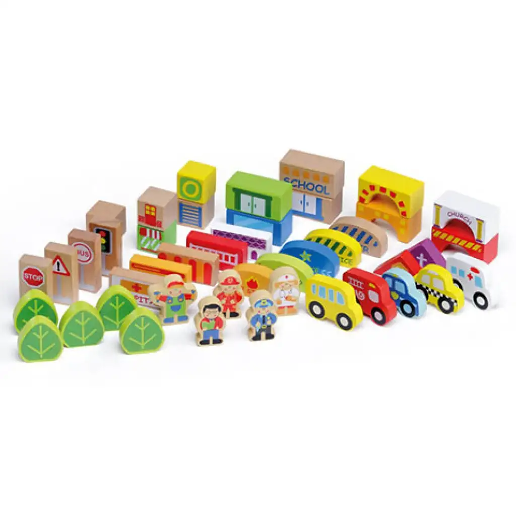 Molto: Nature City Bloks дървен конструктор 79 части изображение 2