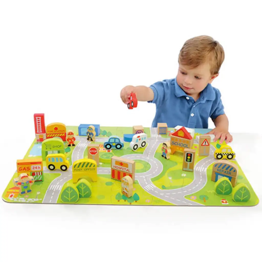 Molto: Nature City Bloks дървен конструктор 79 части изображение 4