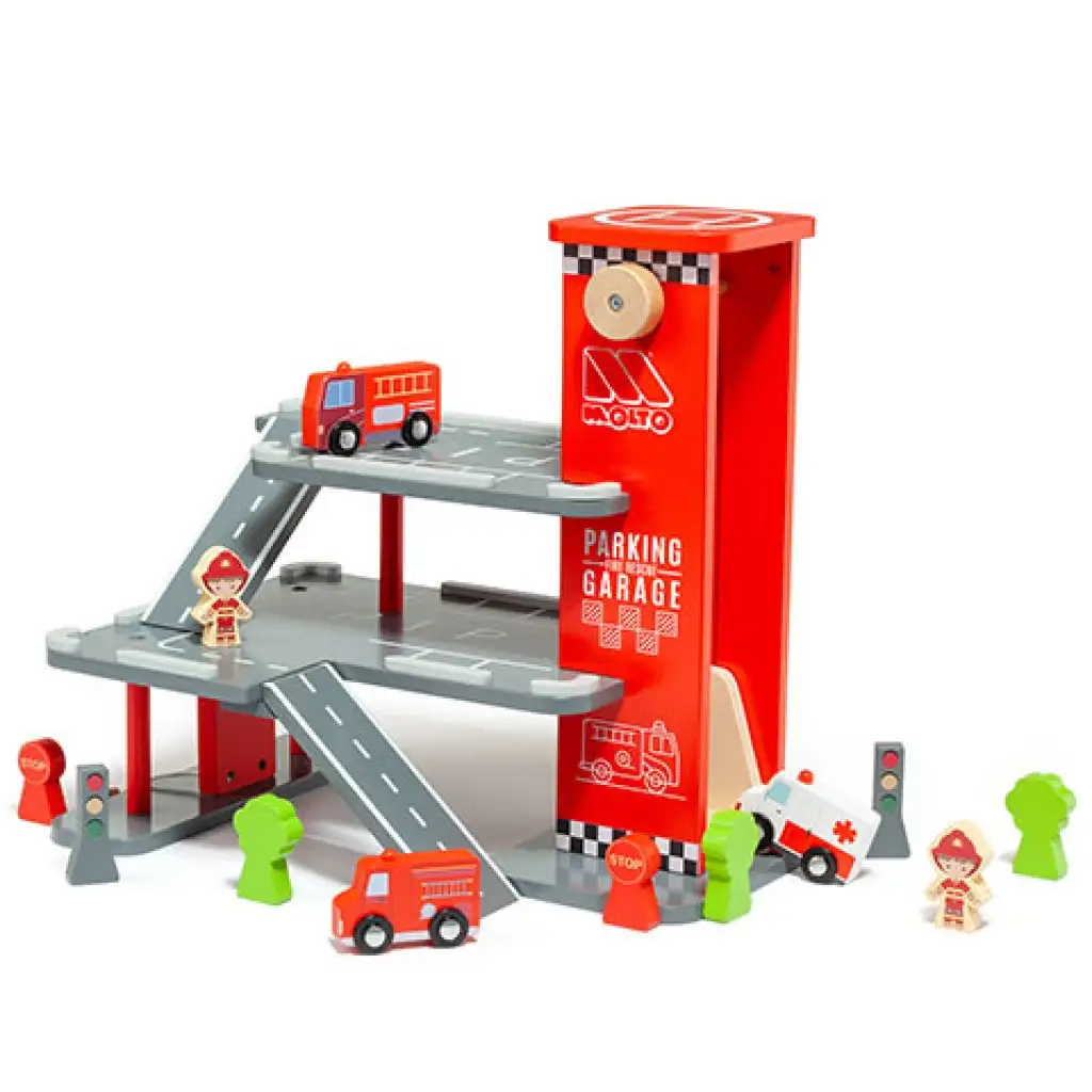 Molto: Nature Grand Parking дървена паркинг къща комплект за игра изображение 2