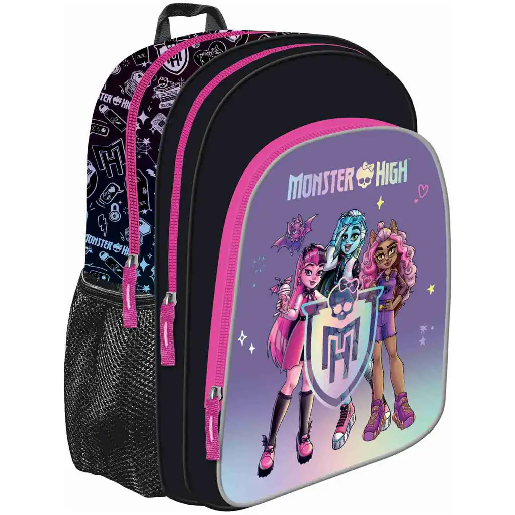 Monster High черна училищна чанта, раница 38x30x18cm изображение 1