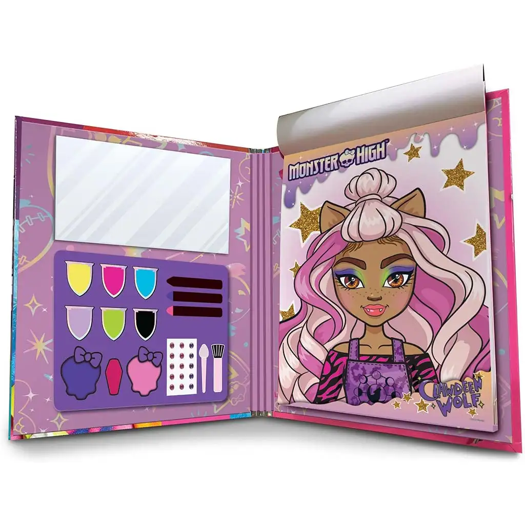 Monster High: Книга за грим и оцветяване с 44 страници - Lisciani изображение 2