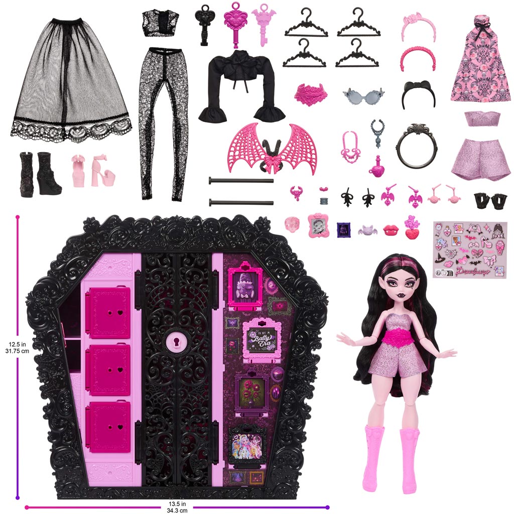 Monster High Стилна Стая с Дракулаура и Кукла - Mattel изображение 6