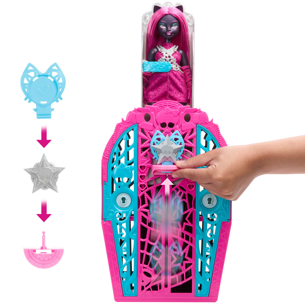 Monster High: Ужасно добри приятели тайни – Ужасно разследване на тайните на Hauntlywood кукла Catty Noir - Mattel изображение 3