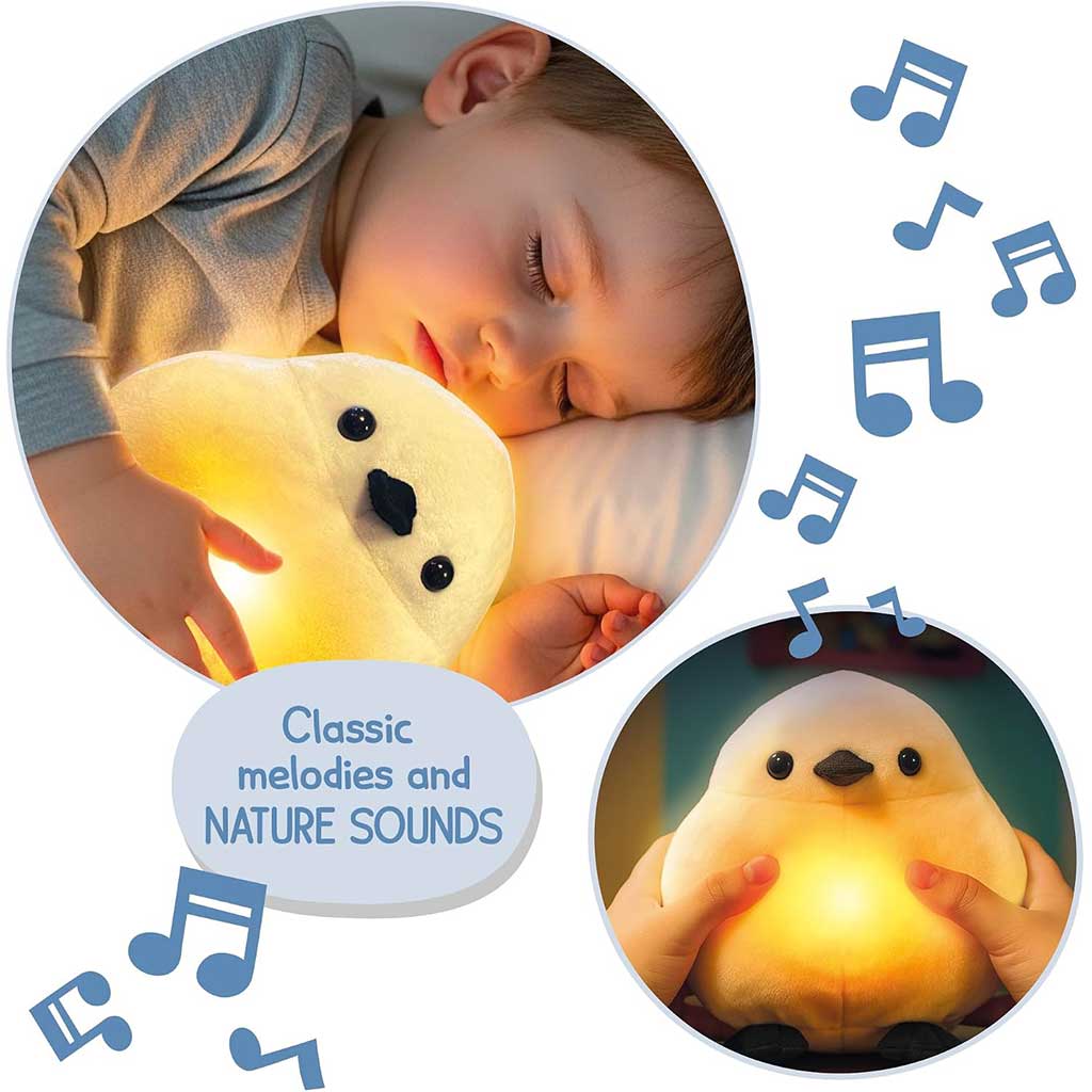 Montessori Baby Snow Fairy LED музикална плюшена птичка - Lisciani изображение 3
