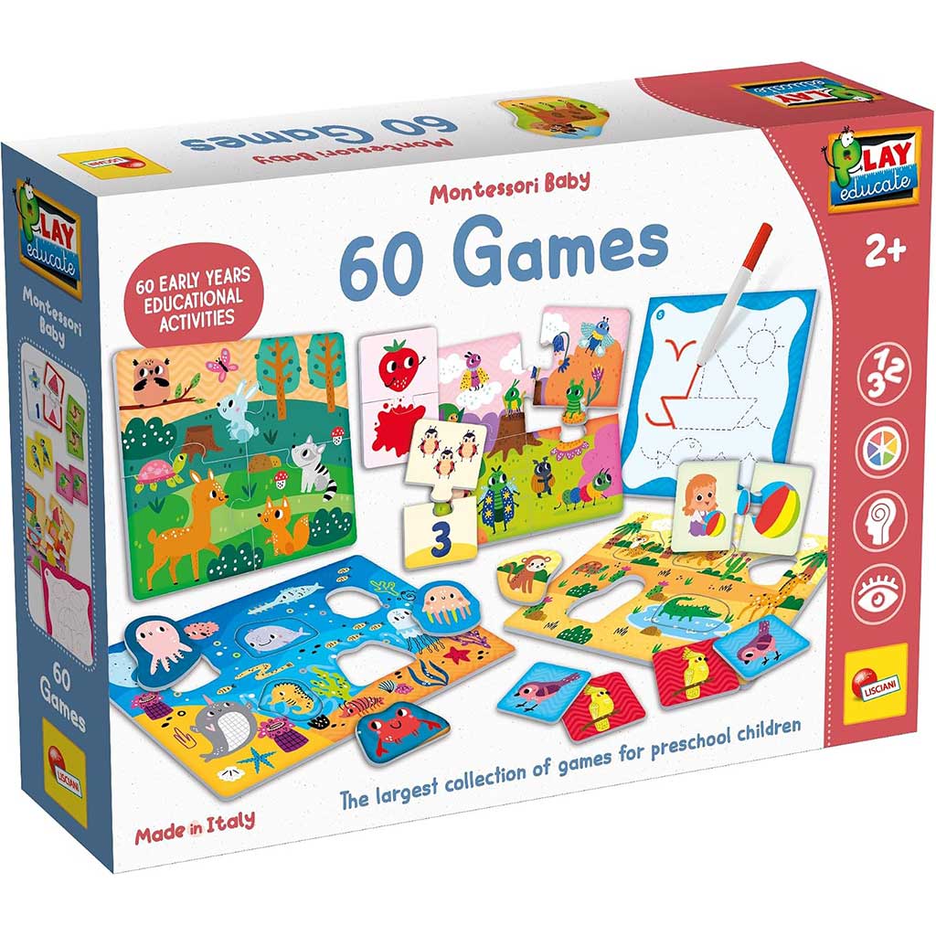 Montessori Бебе: Колекция от Играчки с 60бр игри за развитие на умения - Lisciani изображение 1