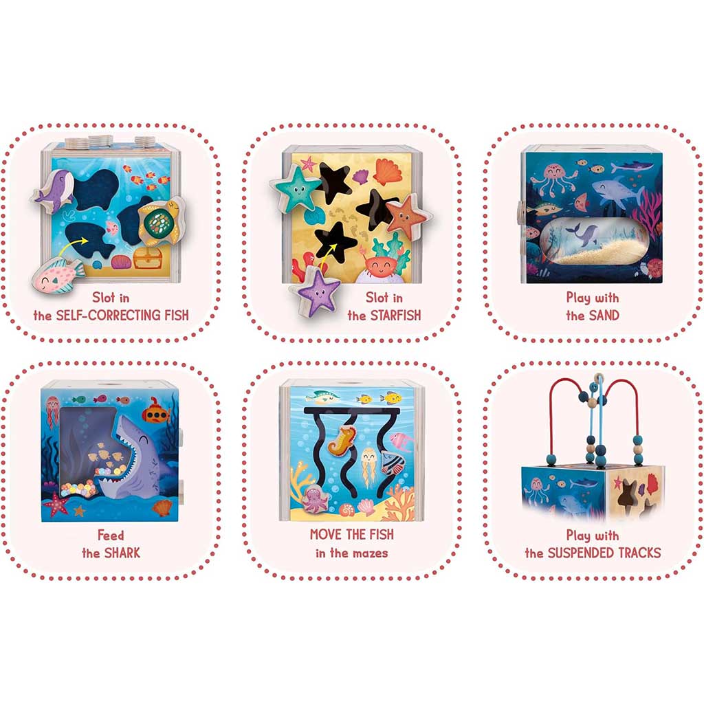 Montessori Дървена сензорна игра за развитие на умения - Подводен свят - Lisciani изображение 2