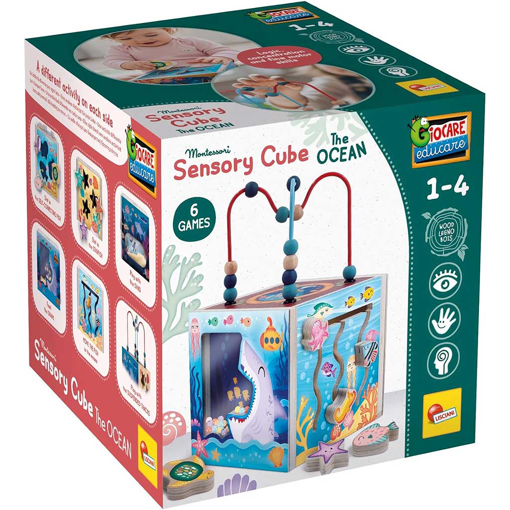 Montessori Дървена сензорна игра за развитие на умения - Подводен свят - Lisciani изображение 1