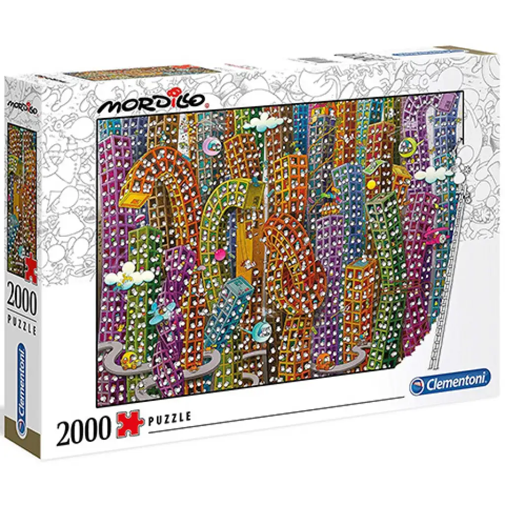 Mordillo A джунгла пъзел 2000бр - Clementoni изображение 1