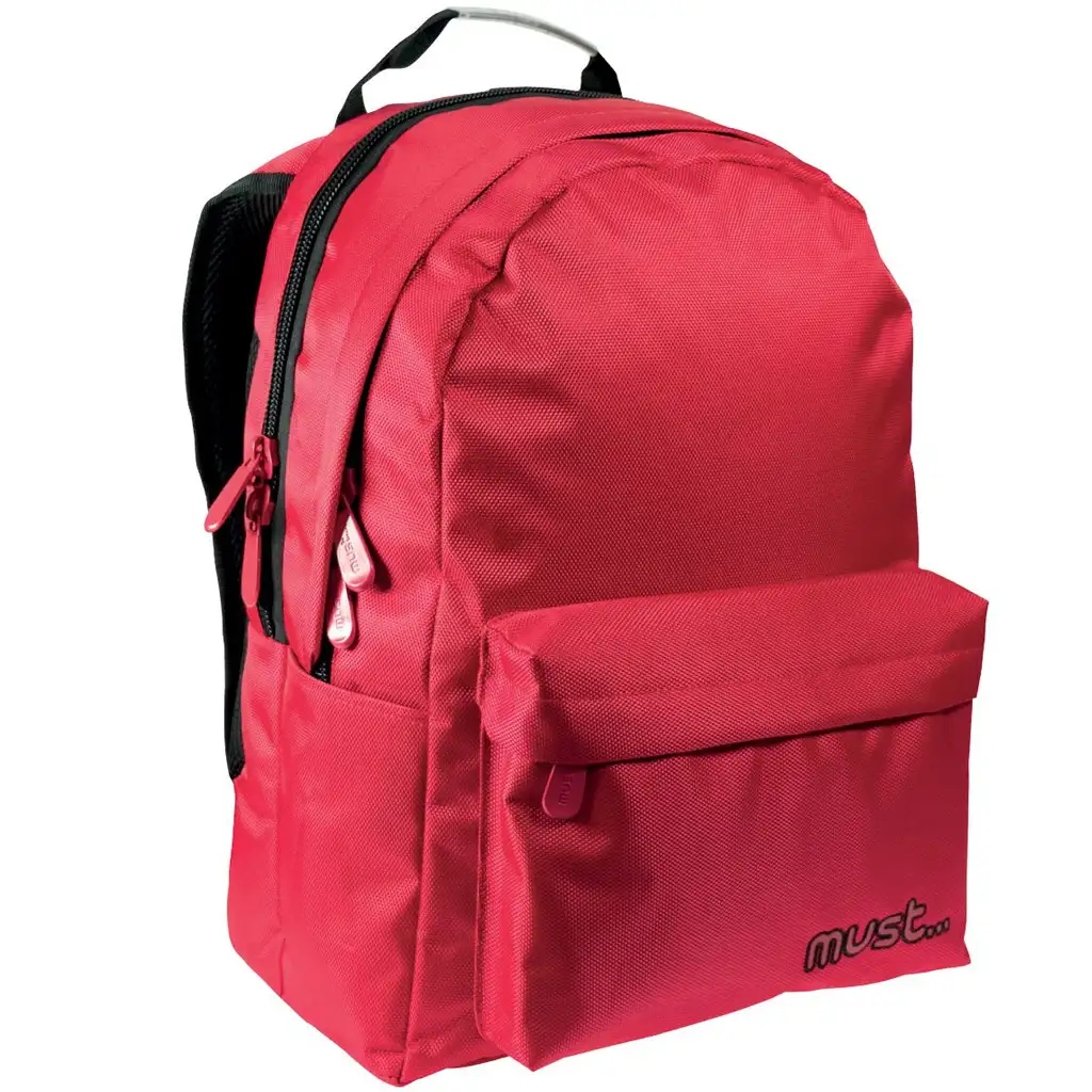 Must: Червена Монохромна RipStop раница, раница 32x17x42cm изображение 1