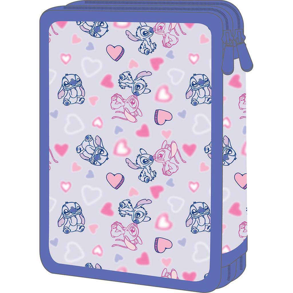 Must: Disney Stitch&Angel двоен пълнен несесер 15x5x21cm изображение 2