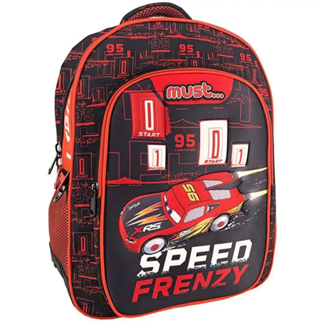 Must... Колите Speed Frenzy три отделения закръглен ученически ранец, раница 32x18x43cm изображение 1
