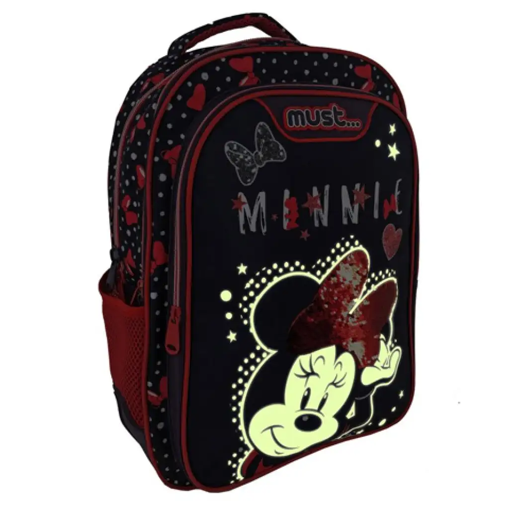 Must: Раница с Minnie Mouse в тъмносиньо и червено, 32x18x43cm изображение 3
