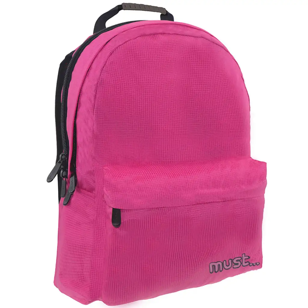Must: Розова Монохромна RipStop ученическа раница, раница 32x17x42cm изображение 1