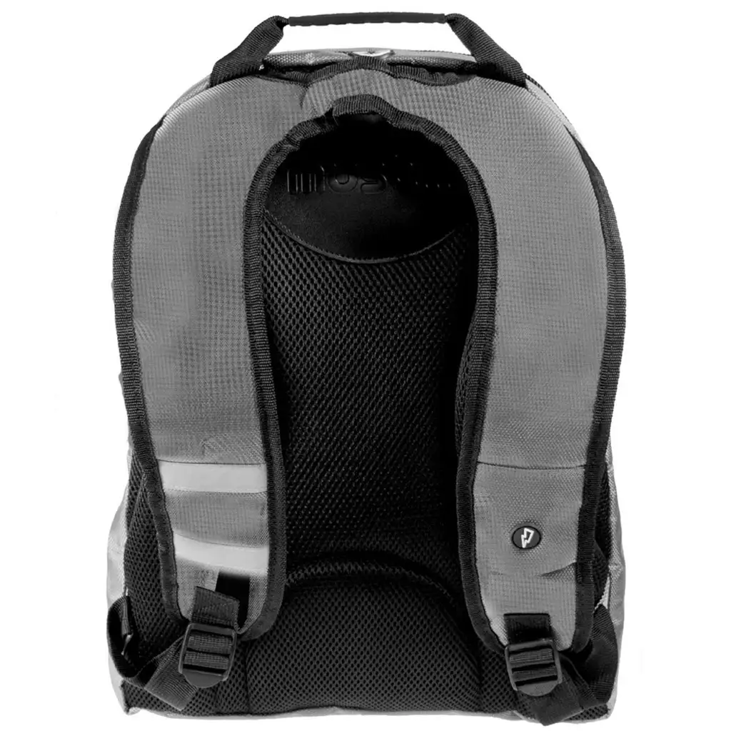 Must: Сив Монохромен RipStop ученически ранец, раница 32x17x42cm изображение 2