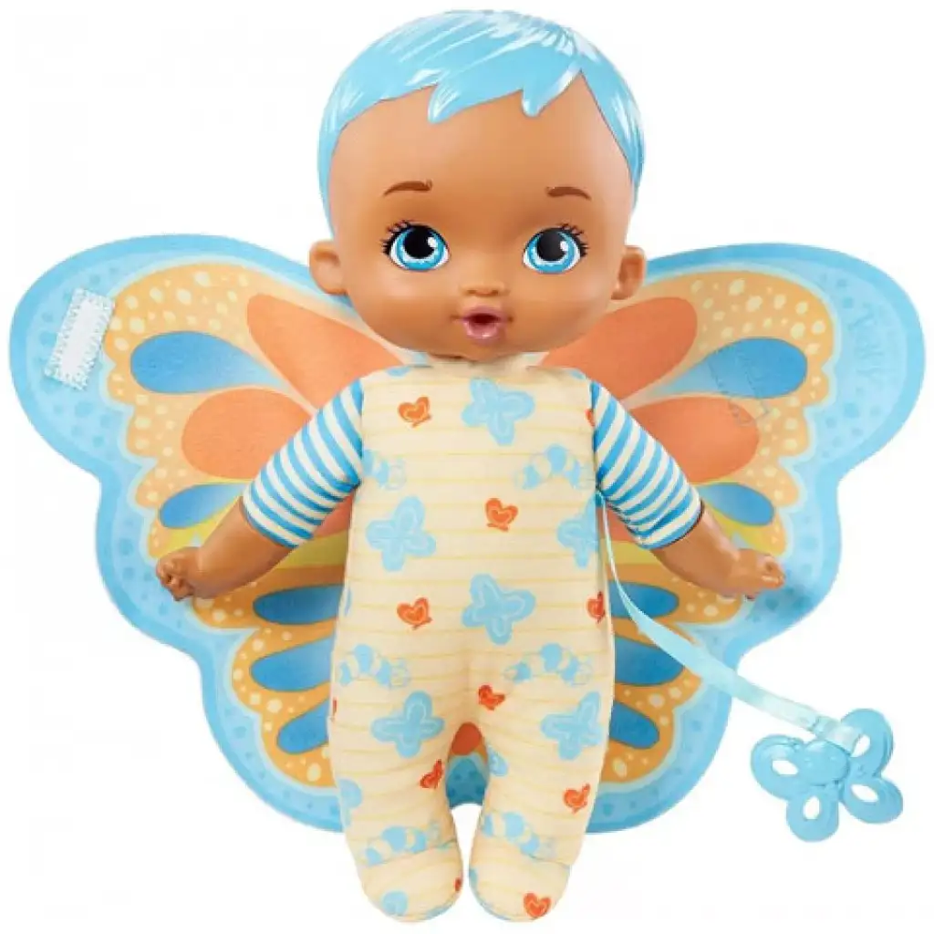 My Garden Baby: Еди-Бебе прегръщаща синя пеперуда кукла 23см - Mattel изображение 2