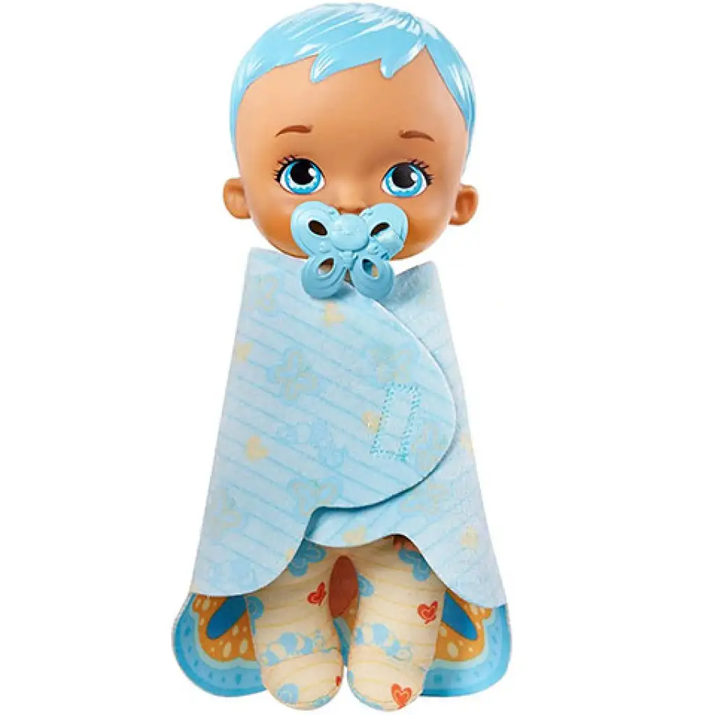 My Garden Baby: Еди-Бебе прегръщаща синя пеперуда кукла 23см - Mattel изображение 3